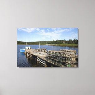 Kreeftenboot, Mushaboom, Nova Scotia, Canada Canvas Afdruk