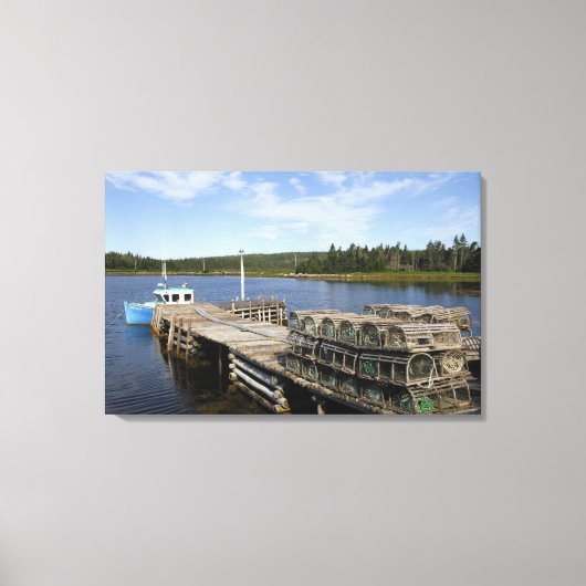 Kreeftenboot, Mushaboom, Nova Scotia, Canada Canvas Afdruk (Voorkant)