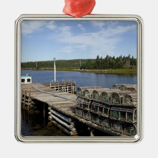 Kreeftenboot, Mushaboom, Nova Scotia, Canada Metalen Ornament (Voorkant)