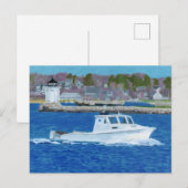 Kreeftenboot Portland, Maine Briefkaart (Voorkant / Achterkant)