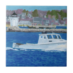 Kreeftenboot Portland, Maine Tegeltje