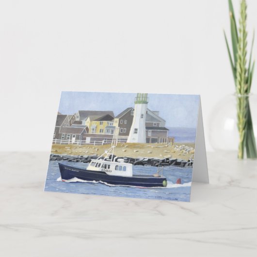 Kreeftenboot Scituate Harbor Bedankkaart (Voorkant)