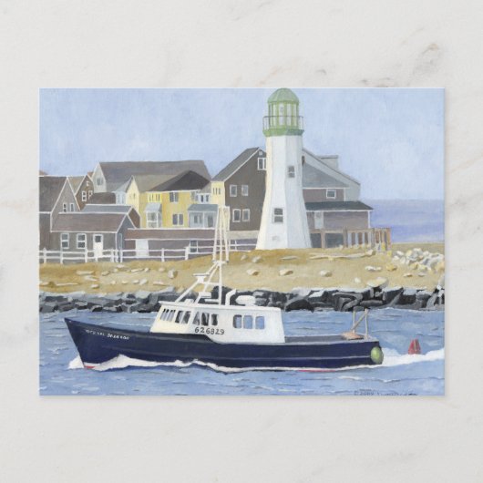 Kreeftenboot Scituate Harbor Briefkaart (Voorkant)