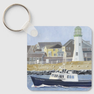 Kreeftenboot Scituate Harbor Sleutelhanger