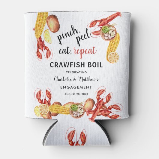 Kreeftenfeest Bruids Verloving Feest Blikjeskoeler (Voorkant)