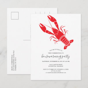 Kreeftenfeest Familie Housewarming Feest Uitnodiging Briefkaart