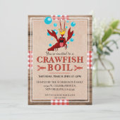 Kreeftenfeest Familie Reünie Rustieke Zomerfeest Kaart (Staand voorkant)