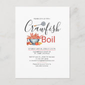 Kreeftenfeest Familiebarbecue Zeevoedsel Feest Uitnodiging Briefkaart (Voorkant)