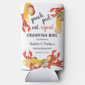 Kreeftenfeest Koppel Verloving Feest Seltzer Blikjeskoeler (Achterkant)