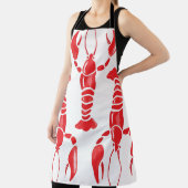 Kreeftenillustratie: Waterverf Naadloze Achtergron Schort (Insitu)