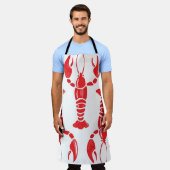 Kreeftenillustratie: Waterverf Naadloze Achtergron Schort (Gedragen)