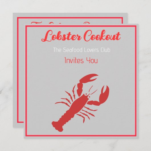 kreeftenkoek kaart (Voorkant / Achterkant)