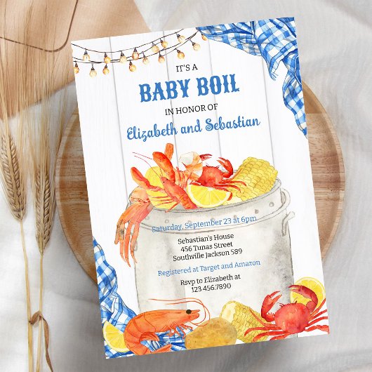 Kreeftenkoker Baby Shower Uitnodiging