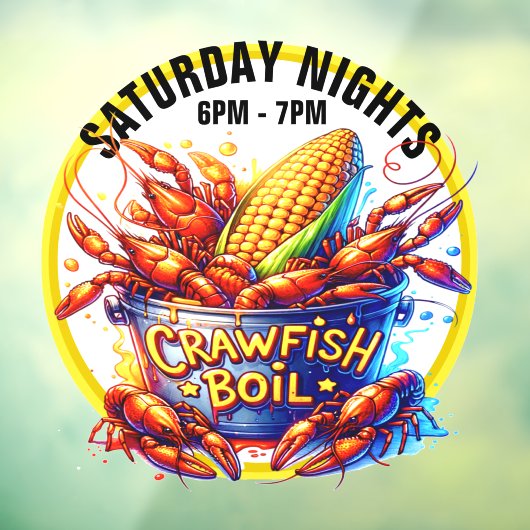 KREEFTENKOKER RAAMSTICKER (Vel 3)