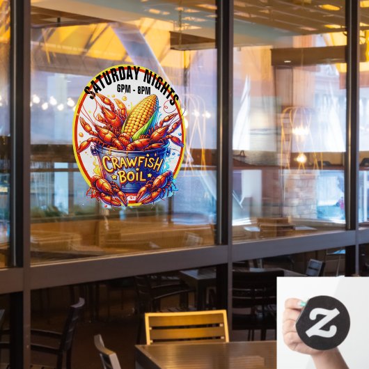 KREEFTENKOKER RAAMSTICKER (Restaurant Raam)