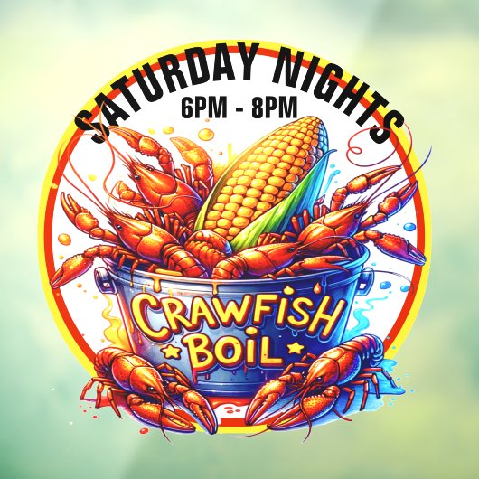 KREEFTENKOKER RAAMSTICKER (Vel 3)