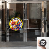 KREEFTENKOKER RAAMSTICKER (Kantoordeur)