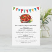 Kreeftenkokkerij Koppel Bruisfeest Uitnodiging (Staand voorkant)