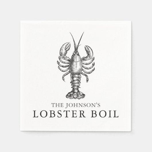  kreeftenkook | Bak Gepersonaliseerd Servetten (Voorkant)