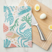 Kreeftenontwerp | Schaaldierkern print Theedoek (Quarter Fold)