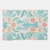 Kreeftenontwerp | Schaaldierkern print Theedoek (Horizontaal)