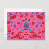 kreeftenpatroon briefkaart (Voorkant / Achterkant)
