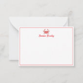 Kreeftenpatroon gepersonaliseerd notitiekaartje (Voorkant)