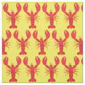 Kreeftenprint stof geel (Swatch)