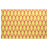 Kreeftenprint stof geel (Fat Quarter)