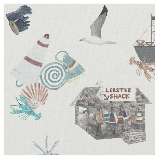 kreeftenschuur in New England Stof (Close Up)