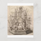  kreeftenskeletten, schedels en bomen briefkaart (Voorkant)