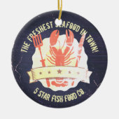  kreeftensmessen voor de kreeftensnijkunst keramisch ornament (Voorkant)