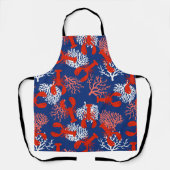 Kreeftenzemelpartij met patroon schort (Voorkant)