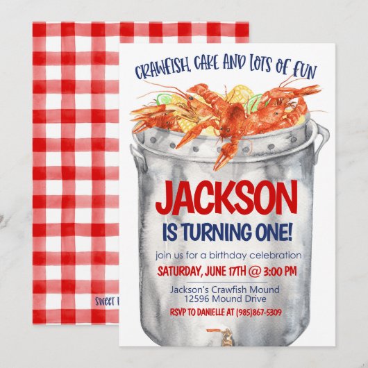 Kreeftfeest Koppel Bruisfeest Uitnodiging (Voorkant / Achterkant)