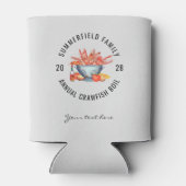 Kreeftfeest Matchende Familie Rivierkreeftfeest Op Blikjeskoeler (Achterkant)