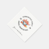 Kreeftfeest Matchende Familie Rivierkreeftfeest Op Servet (Hoek)