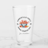 Kreeftfeest Op Maat Gemaakte Familie Kreeftfeestje Glas (Voorkant)