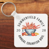 Kreeftfeest Samen Passend Familie Kreeftfeestje Kl Sleutelhanger (Voorkant)