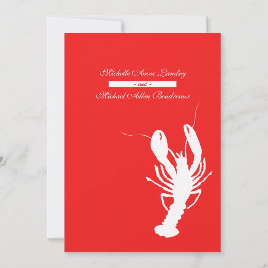 Kreeftfeest Verlovingsfeest Kaart (Achterkant)