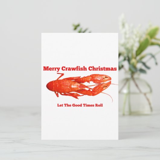 Kreeftkerst Feestdagenkaart (Staand voorkant)