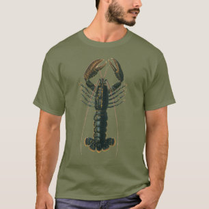Kreeftklauwen Vintage Mariene Oceaanleven Schaaldi T-shirt