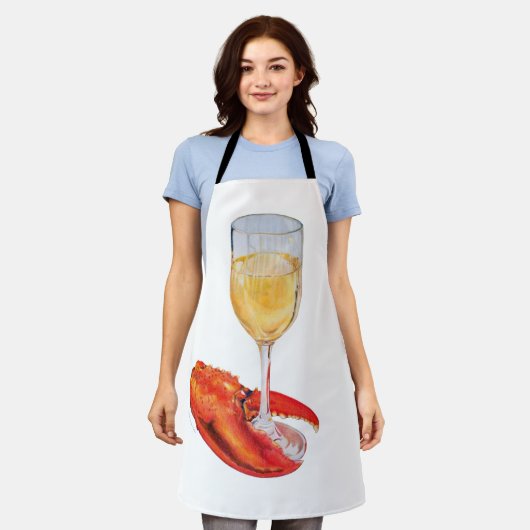 Kreeftsklauw en wijn schort (Gedragen)
