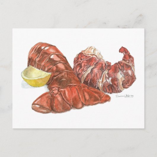 Kreeftstaart Kunst Ansichtkaart Briefkaart (Voorkant)