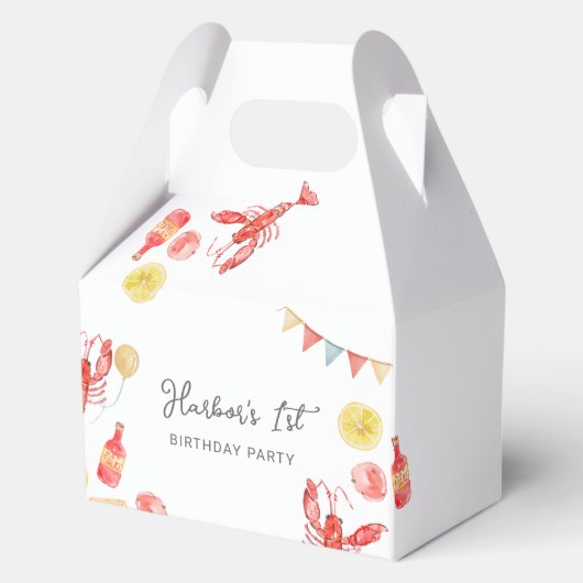 Kreeftverjaardagsfeest Favoriet Dozen Bedankdoosjes (Voorkant)