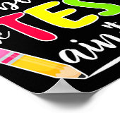 Kreeg 99 problemen leraren testdag testdag poster (Hoek)