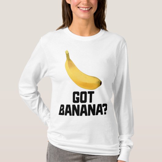 Kreeg banaan grappig geel geript fruit t-shirt (Voorkant)
