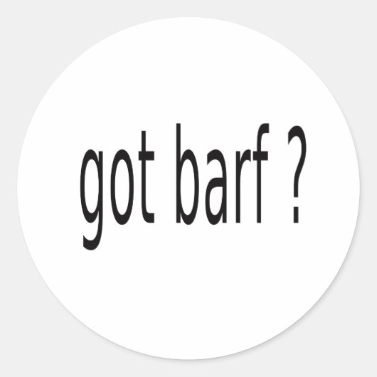 KREEG BARF RONDE STICKER (Voorkant)