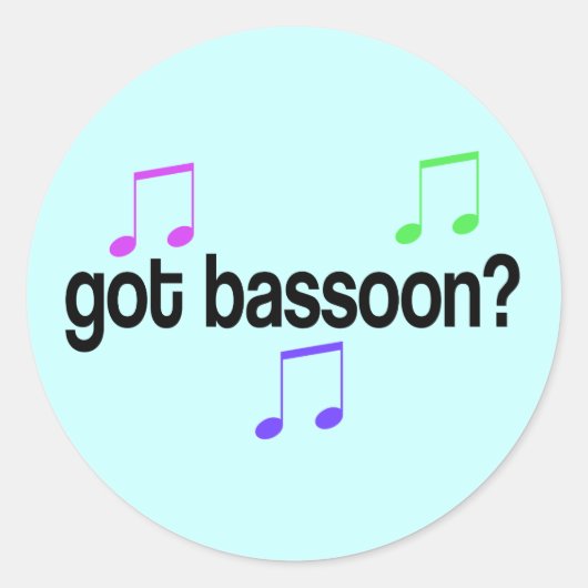 Kreeg Bassoon Ronde Sticker (Voorkant)