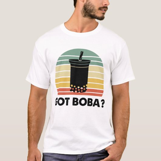 Kreeg Boba Drink voedingsgerelateerde Retro Bubble T-shirt (Voorkant)