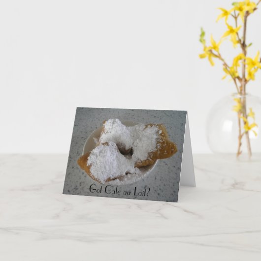 Kreeg Cafe au Lait briefkaart (Gele Bloem)